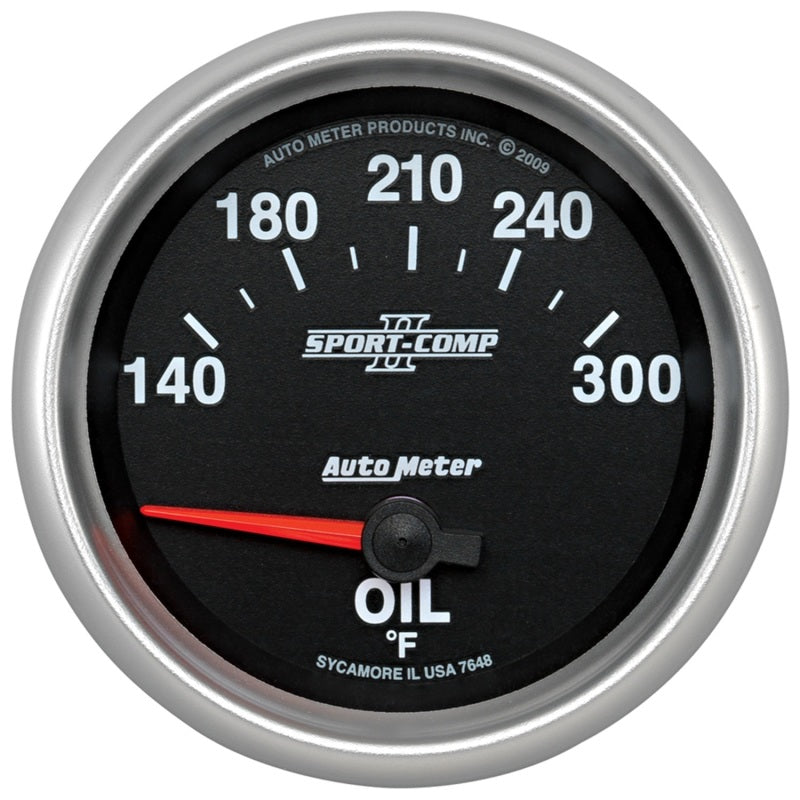 Autometer Sport-Comp II 140-340 Deg F Short Sweep Electronic Oil Temperature Gauge Autometer Sport-Comp II 140-340 Deg F Short Sweep Electronic Oil Temperature Gauge