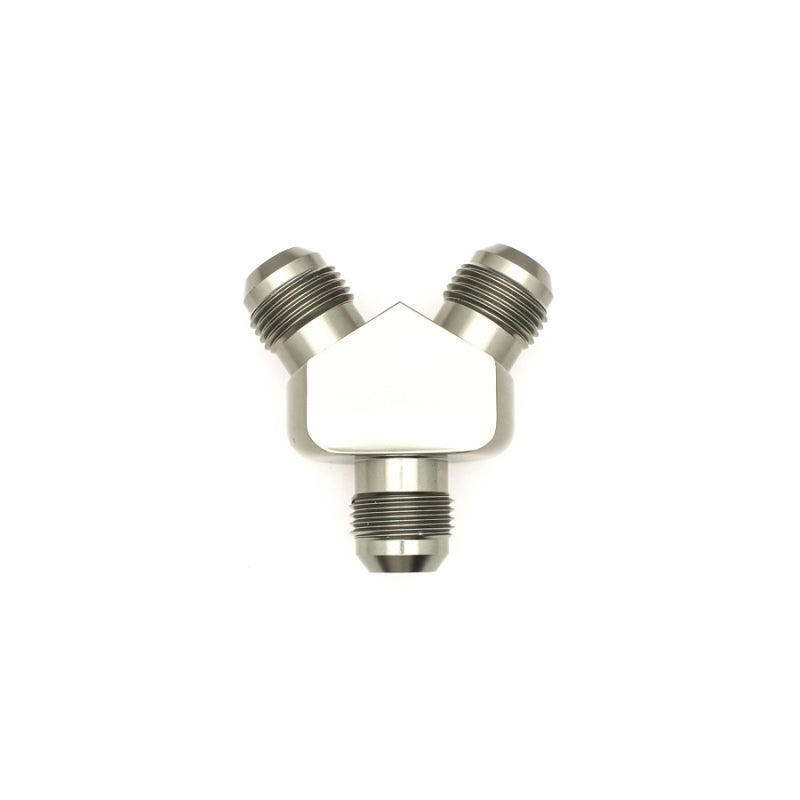DeatschWerks 10AN Male Flare to 10AN Male Flare to 10AN Male Flare Y Fitting - Anodized Matte Black DeatschWerks 10AN Male Flare to 10AN Male Flare to 10AN Male Flare Y Fitting - Anodized Matte Black