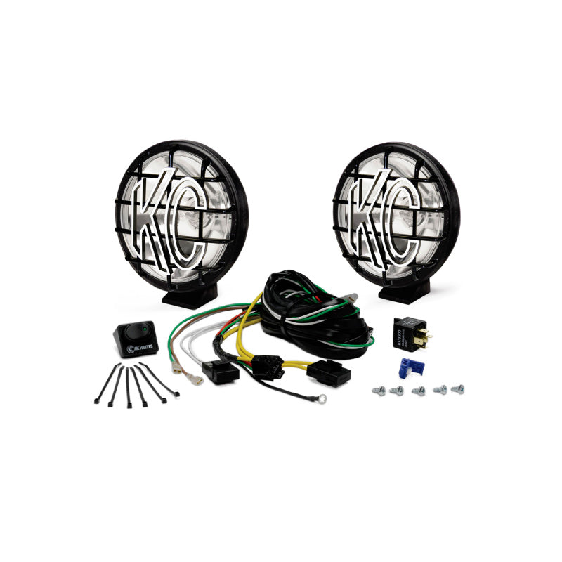 KC HiLiTES Apollo Pro 6in. Halogen Light 100w Spot Beam (Pair Pack System) - Black KC HiLiTES Apollo Pro 6in. Halogen Light 100w Spot Beam (Pair Pack System) - Black