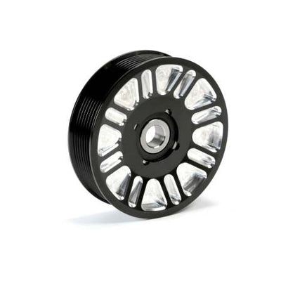 Fleece Performance 03-18 Dodge 2500/3500 Cummins Upper Fan Pulley Idler (Black Contrast)