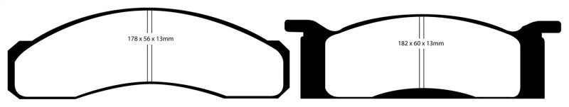 EBC 70 Ford Fairlane 4.1 Redstuff Front Brake Pads EBC 70 Ford Fairlane 4.1 Redstuff Front Brake Pads