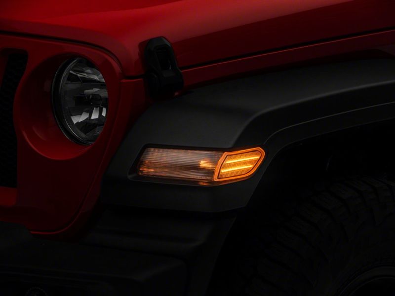 Raxiom 18-23 Jeep Wrangler JL Axial Series LED Fender Flare Marker Lights- Clear Raxiom 18-23 Jeep Wrangler JL Axial Series LED Fender Flare Marker Lights- Clear