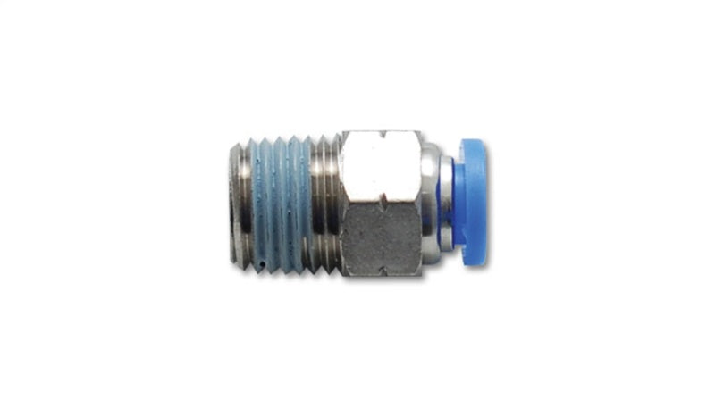 Vibrant Male Straight Pneumatic Vacuum Fitting (1/8in NPT Thread) - for 1/4in (6mm) OD tubing Vibrant Male Straight Pneumatic Vacuum Fitting (1/8in NPT Thread) - for 1/4in (6mm) OD tubing