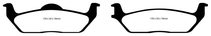 EBC 11 Ford F150 3.5 Twin Turbo (2WD) 6 Lug Greenstuff Rear Brake Pads EBC 11 Ford F150 3.5 Twin Turbo (2WD) 6 Lug Greenstuff Rear Brake Pads