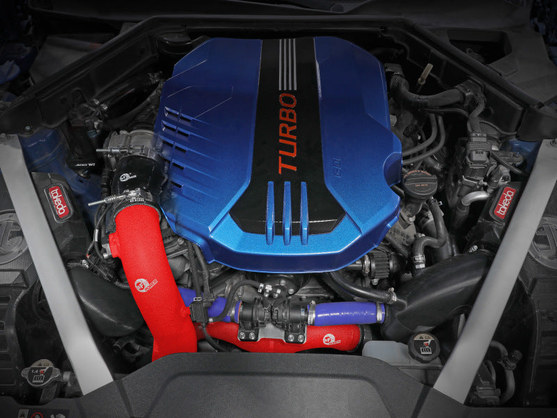 AFE 2018-2020 Kia Stinger 19-22 G70 BladeRunner 3in Aluminum Hot Charge Pipe Red AFE 2018-2020 Kia Stinger 19-22 G70 BladeRunner 3in Aluminum Hot Charge Pipe Red