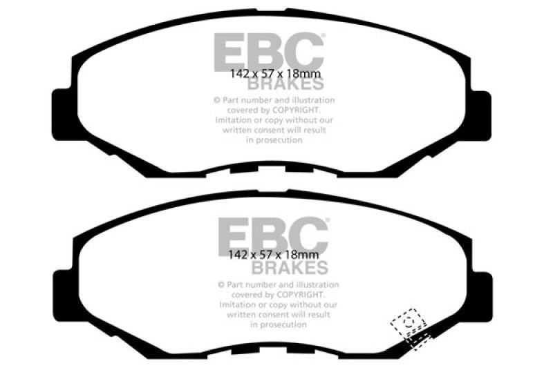 EBC 13-15 Acura ILX 1.5 Hybrid Redstuff Front Brake Pads EBC 13-15 Acura ILX 1.5 Hybrid Redstuff Front Brake Pads