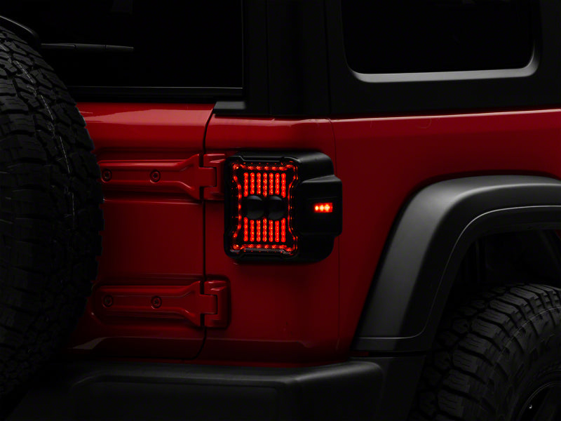 Raxiom 18-23 Jeep Wrangler JL Axial Series Linear LED Tail Lights- Blk Housing (Smoked Lens) Raxiom 18-23 Jeep Wrangler JL Axial Series Linear LED Tail Lights- Blk Housing (Smoked Lens)