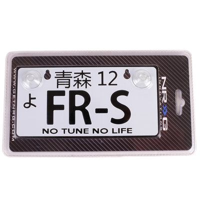 NRG Mini JDM Style Aluminum License Plate (Suction-Cup Fit/Universal) - FR-S