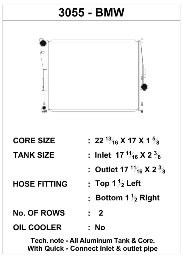 CSF 99-06 BMW 323i / 99-05 BMW 325i / 99-06 BMW 328i / 99-05 BMW 330i / 03-05 BMW Z4 Radiator CSF 99-06 BMW 323i / 99-05 BMW 325i / 99-06 BMW 328i / 99-05 BMW 330i / 03-05 BMW Z4 Radiator
