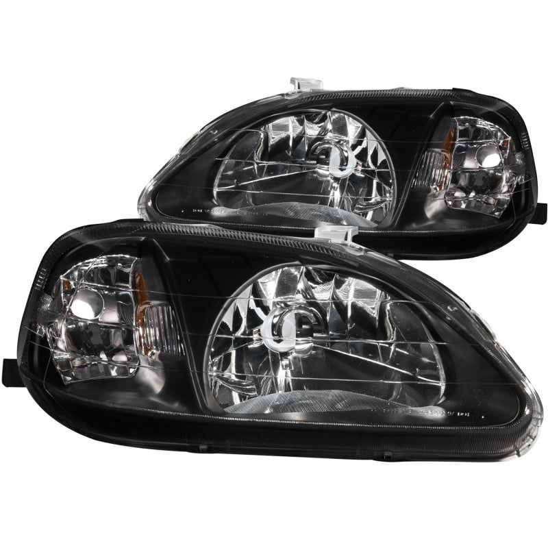 ANZO 1999-2000 Honda Civic Crystal Headlights Black ANZO 1999-2000 Honda Civic Crystal Headlights Black