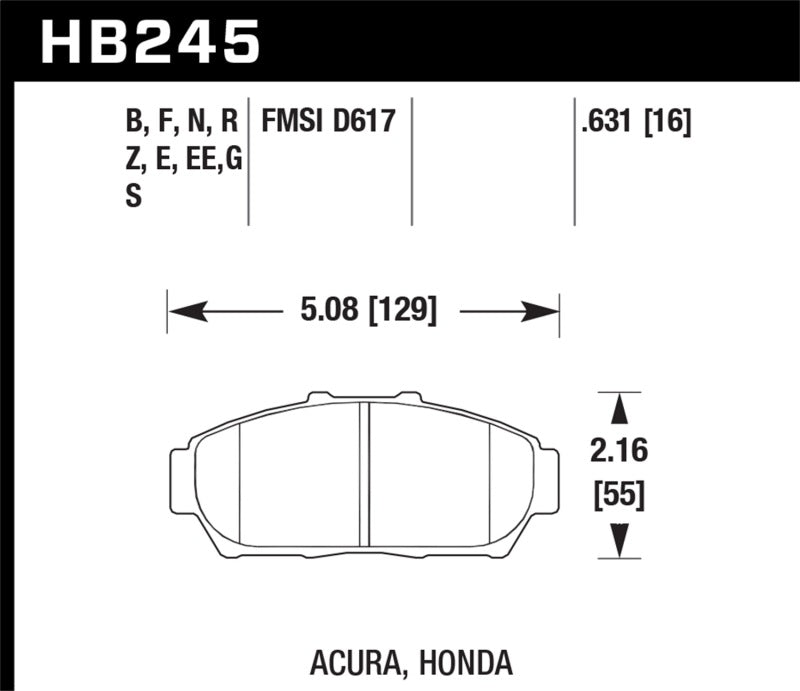 Hawk 94-01 Acura Integra (excl Type R)  HT-10 Race Front Brake Pads Hawk 94-01 Acura Integra (excl Type R)  HT-10 Race Front Brake Pads
