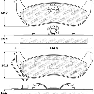 StopTech Sport Brake Pads w/Shims and Hardware - Front