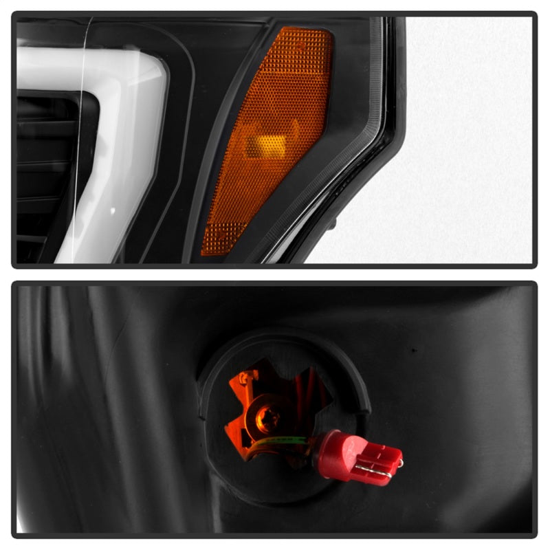 Spyder Ford F250/350/450 11-16 V2 High-Power LED Headlights-White Light Bar-Black PRO-YD-FS11V2PL-BK Spyder Ford F250/350/450 11-16 V2 High-Power LED Headlights-White Light Bar-Black PRO-YD-FS11V2PL-BK