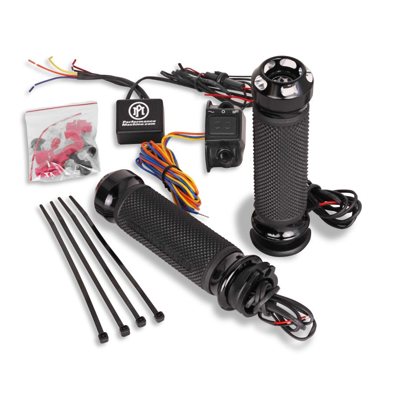 Performance Machine FLHX TBW Apex Heated Grips - Contrast Cut Performance Machine FLHX TBW Apex Heated Grips - Contrast Cut