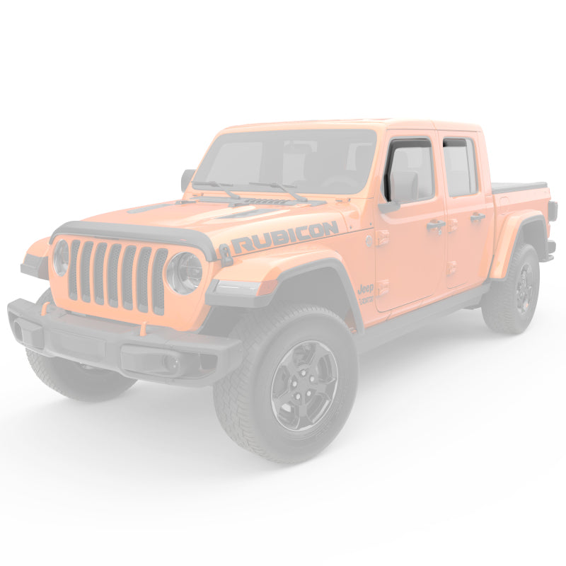 EGR 2018 jeep Wrangler JL SlimLine In-Channel WindowVisors Set of 4 - Dark Smoke EGR 2018 jeep Wrangler JL SlimLine In-Channel WindowVisors Set of 4 - Dark Smoke
