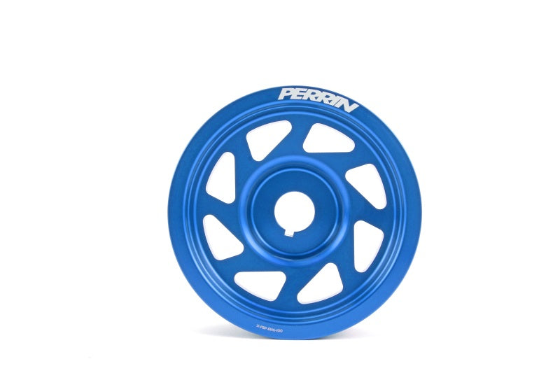 PERRIN 93-14 Subaru Impreza (Incl. 02-14 WRX) / 04-21 STI Lightened Crank Pulley - Blue PERRIN 93-14 Subaru Impreza (Incl. 02-14 WRX) / 04-21 STI Lightened Crank Pulley - Blue