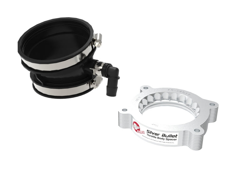 aFe 2020 Vette C8 Silver Bullet Aluminum Throttle Body Spacer Works w/ Factory Intake Only - Silver aFe 2020 Vette C8 Silver Bullet Aluminum Throttle Body Spacer Works w/ Factory Intake Only - Silver