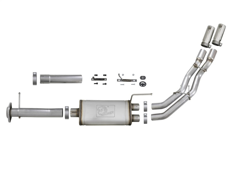 aFe Rebel Series 3in. to 2.5in. 409 SS C/B Exhaust 11-14 Ford F-150 V6-3.5L (tt) - Polished Tip aFe Rebel Series 3in. to 2.5in. 409 SS C/B Exhaust 11-14 Ford F-150 V6-3.5L (tt) - Polished Tip