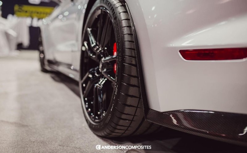 Anderson Composites 2020 Ford Mustang/Shelby GT500 Carbon Fiber Rear Mud Guards Anderson Composites 2020 Ford Mustang/Shelby GT500 Carbon Fiber Rear Mud Guards