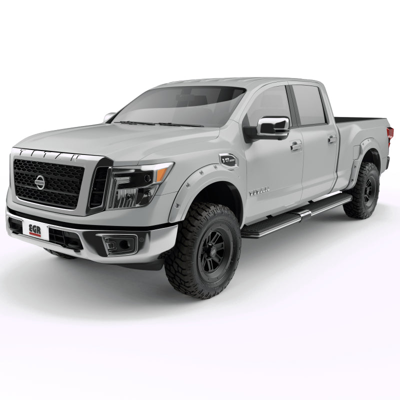EGR 16+ Nissan Titan XD Bolt-On Look Color Match Fender Flares - Set - Blizzard EGR 16+ Nissan Titan XD Bolt-On Look Color Match Fender Flares - Set - Blizzard