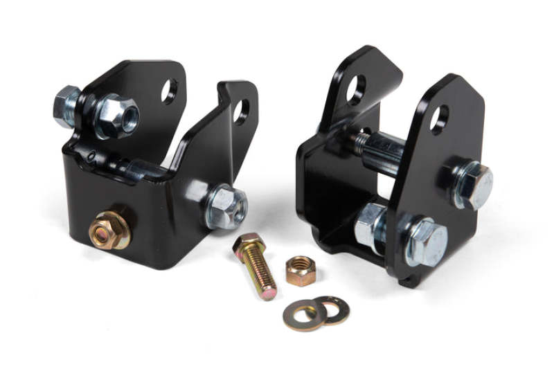 JKS Manufacturing 18-21 Jeep Wrangler JL/20-21 Gladiator JT Shock Relocation Brackets - Front JKS Manufacturing 18-21 Jeep Wrangler JL/20-21 Gladiator JT Shock Relocation Brackets - Front