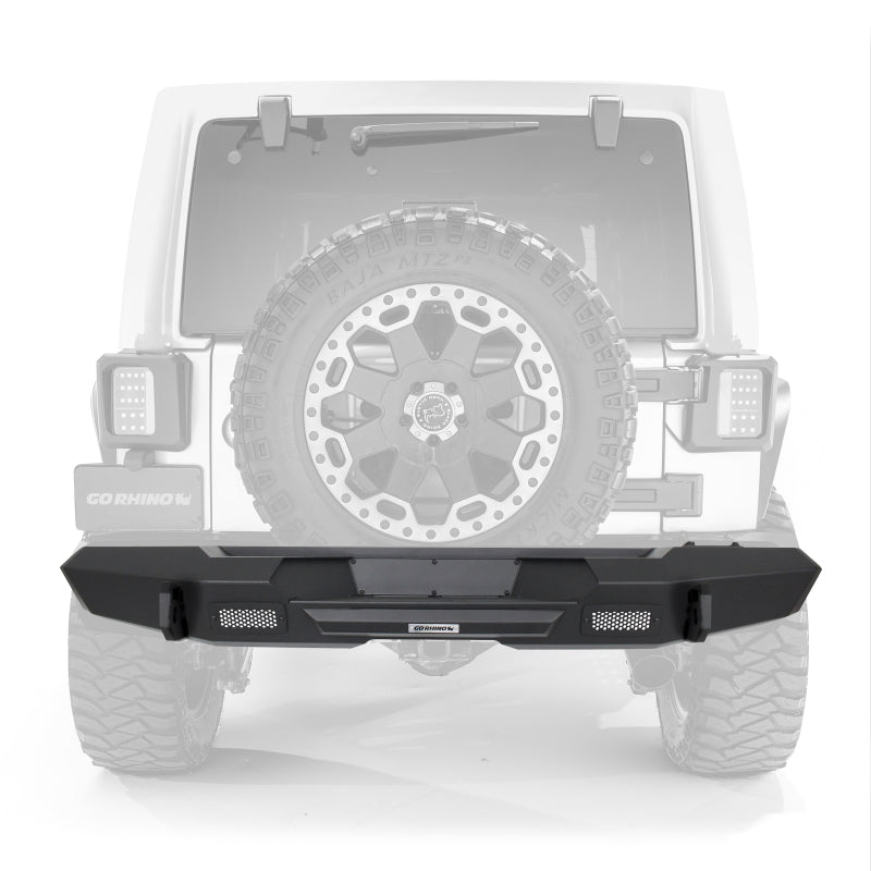 Go Rhino 07-18 Jeep Wrangler JK Trailline Rear Straight Bumper Go Rhino 07-18 Jeep Wrangler JK Trailline Rear Straight Bumper