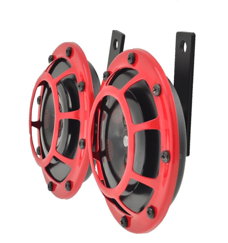 Hella Supertone Horn Kit 12V 300/500HZ Red (003399803 = 003399801) Hella Supertone Horn Kit 12V 300/500HZ Red (003399803 = 003399801)