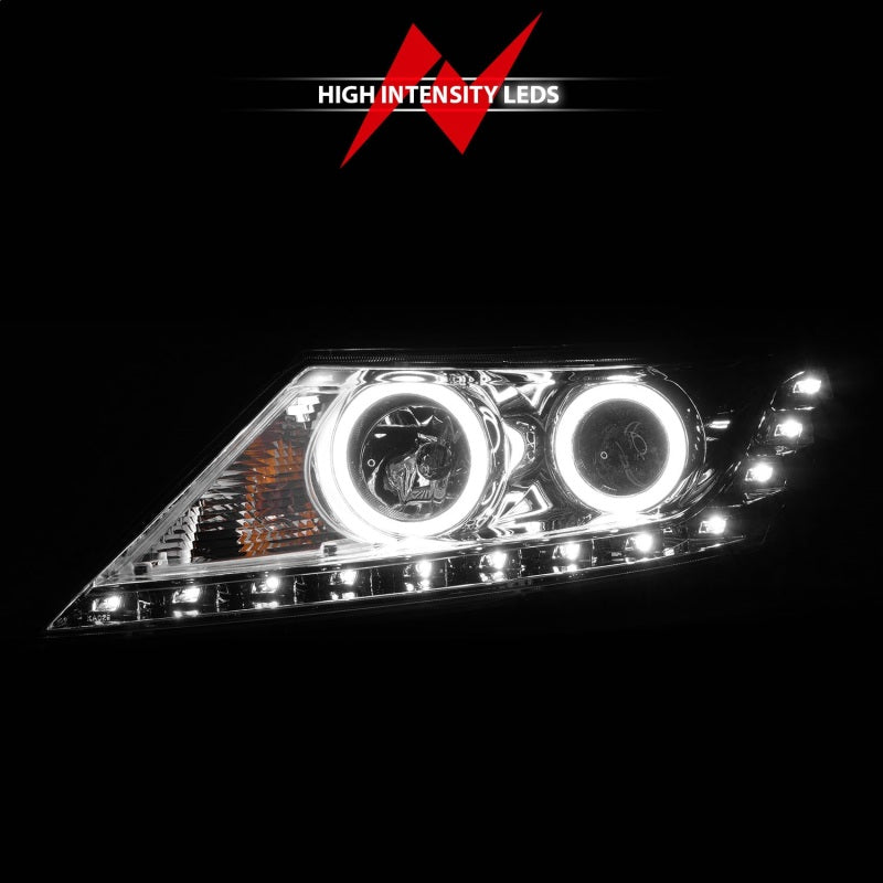 ANZO 2011-2013 Kia Sorento Projector Headlights w/ Halo Chrome (CCFL) ANZO 2011-2013 Kia Sorento Projector Headlights w/ Halo Chrome (CCFL)