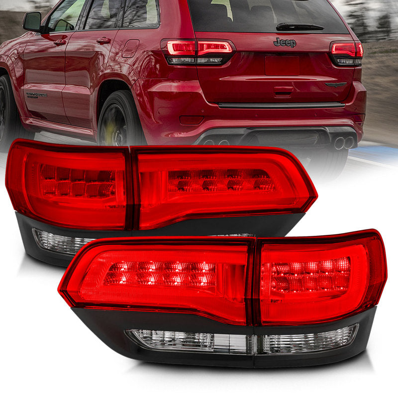 ANZO 2014-2016 Jeep Grand Cherokee LED Taillights Red/Clear ANZO 2014-2016 Jeep Grand Cherokee LED Taillights Red/Clear