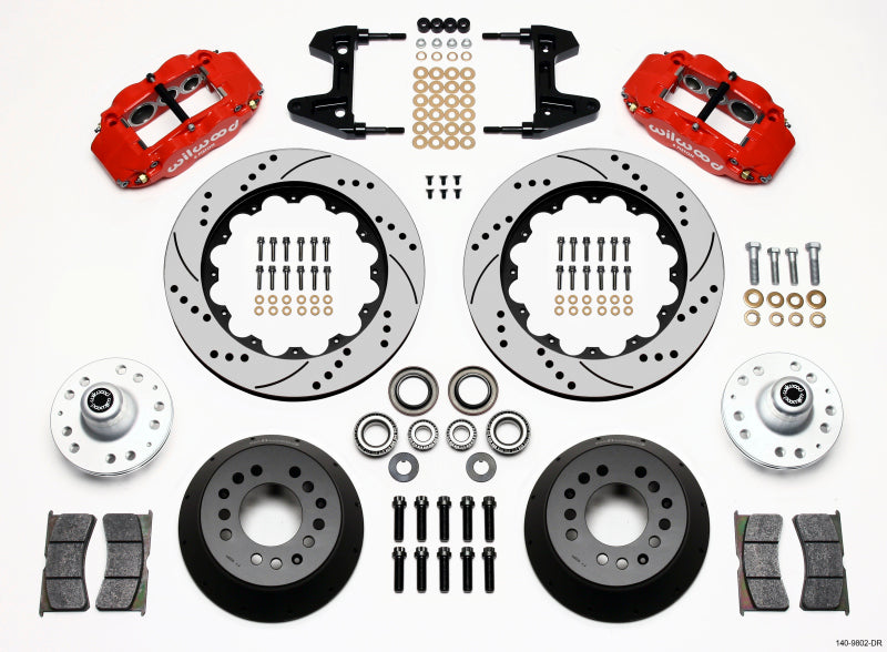Wilwood Narrow Superlite 6R Front Hub Kit 14.00in Drill Red 74-80 Pinto/Mustang II Disc Spindle only Wilwood Narrow Superlite 6R Front Hub Kit 14.00in Drill Red 74-80 Pinto/Mustang II Disc Spindle only