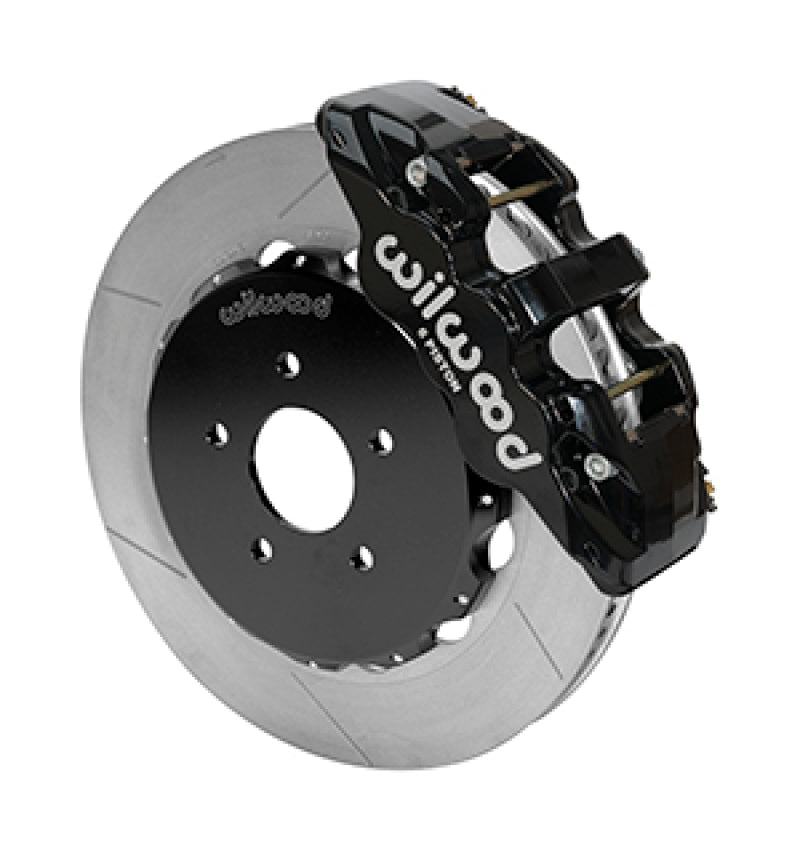 Wilwood 09-13 Nissan 370Z/G37 Aero6 Big Brake Front Brake Kit - Slotted (Black) Wilwood 09-13 Nissan 370Z/G37 Aero6 Big Brake Front Brake Kit - Slotted (Black)