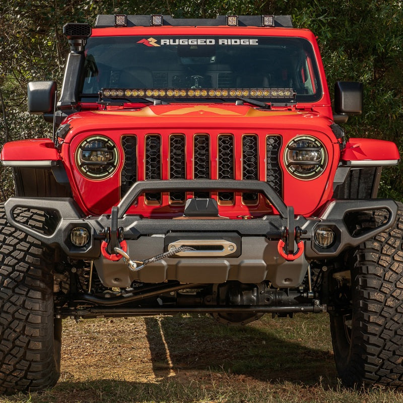 Rugged Ridge Venator Front Bumper W/Overrider & Winch Tray JL Rugged Ridge Venator Front Bumper W/Overrider & Winch Tray JL