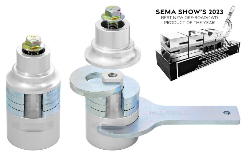 RockJock JL/JT/JK excl. 392 Adjustable Front Bump Stops w/ Hardware RockJock JL/JT/JK excl. 392 Adjustable Front Bump Stops w/ Hardware