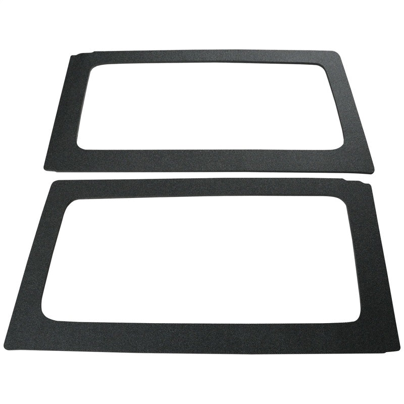 DEI 11-18 Jeep Wrangler JK 2-Door Boom Mat Rear Side Window Trim - 2 Piece - Black DEI 11-18 Jeep Wrangler JK 2-Door Boom Mat Rear Side Window Trim - 2 Piece - Black