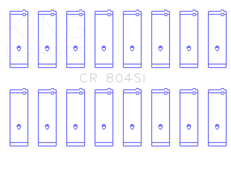 King Engine Bearings Ford 260CI/289CI/302 5.0L (Size 020) Windsor Connecting Rod Bearing Set King Engine Bearings Ford 260CI/289CI/302 5.0L (Size 020) Windsor Connecting Rod Bearing Set