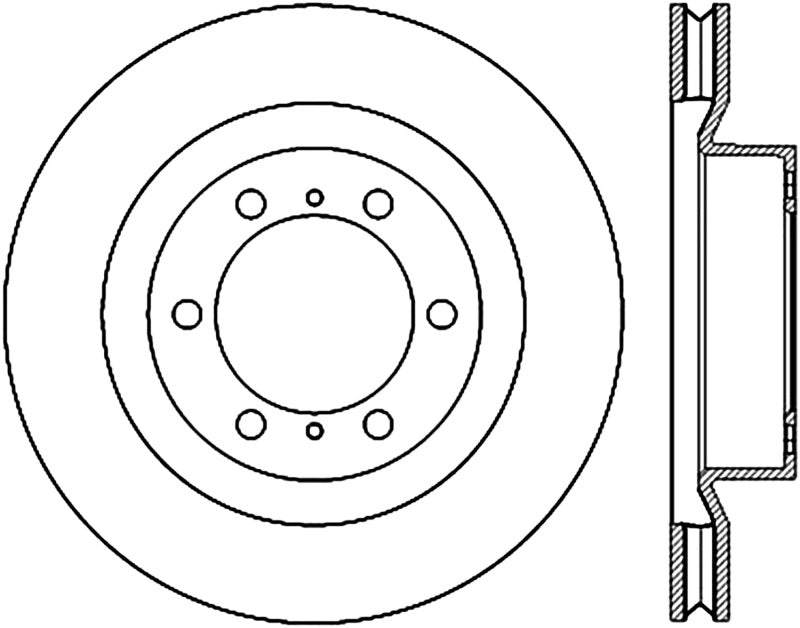 StopTech 15-17 Lexus GX Front Slotted Left Cryo Rotor StopTech 15-17 Lexus GX Front Slotted Left Cryo Rotor