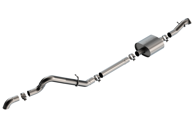 Borla 21-22 Ford Bronco 2.3L 2DR/4DR T-304 Stainless Steel Cat-Back Touring Exhaust - Brushed Borla 21-22 Ford Bronco 2.3L 2DR/4DR T-304 Stainless Steel Cat-Back Touring Exhaust - Brushed