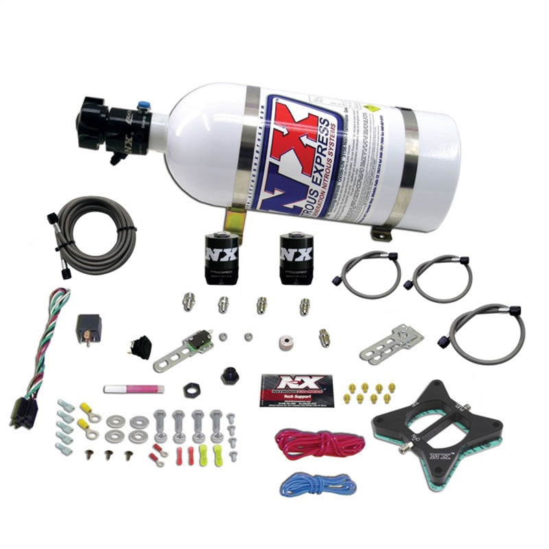 Nitrous Express 96-04 Ford Mustang 4.6L 2 Valve Nitrous Plate Kit w/10lb Bottle Nitrous Express 96-04 Ford Mustang 4.6L 2 Valve Nitrous Plate Kit w/10lb Bottle