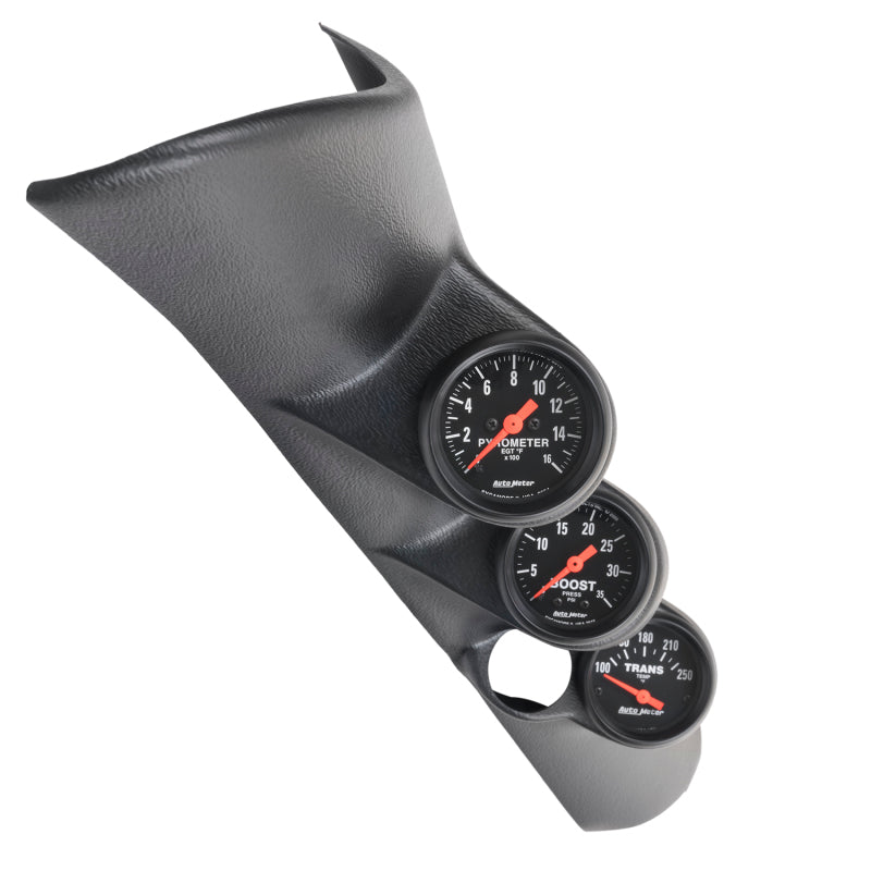 Autometer 98-02 Ram L6-5.9L Diesel A-Pillar Z-Gauge Kit Boost/EGT/Trans 35PSI / 1600 Deg / 250 Deg Autometer 98-02 Ram L6-5.9L Diesel A-Pillar Z-Gauge Kit Boost/EGT/Trans 35PSI / 1600 Deg / 250 Deg