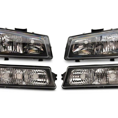 Raxiom 03-06 Chevrolet Silverado 1500 Axial OEM Style Rep Headlights- Chrome Housing (Clear Lens)