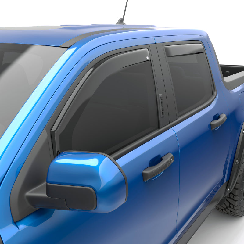 EGR 22-23 Ford Maverick Lariat XL XLT Front/Rear Window Visors - Dark Smoke Finish EGR 22-23 Ford Maverick Lariat XL XLT Front/Rear Window Visors - Dark Smoke Finish