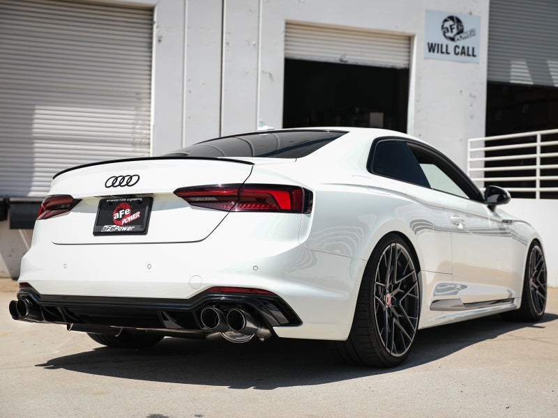aFe 18-20 Audi RS5 Coupe MACH Force-Xp 3in to 2.5in 304 SS Axle-Back Exhaust System-Quad Carbon Tips aFe 18-20 Audi RS5 Coupe MACH Force-Xp 3in to 2.5in 304 SS Axle-Back Exhaust System-Quad Carbon Tips