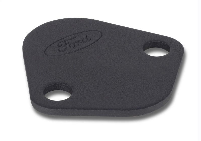 Ford Racing Fuel Pump Block Off Plate - Black Crinkle Finish w/ Ford Oval Ford Racing Fuel Pump Block Off Plate - Black Crinkle Finish w/ Ford Oval