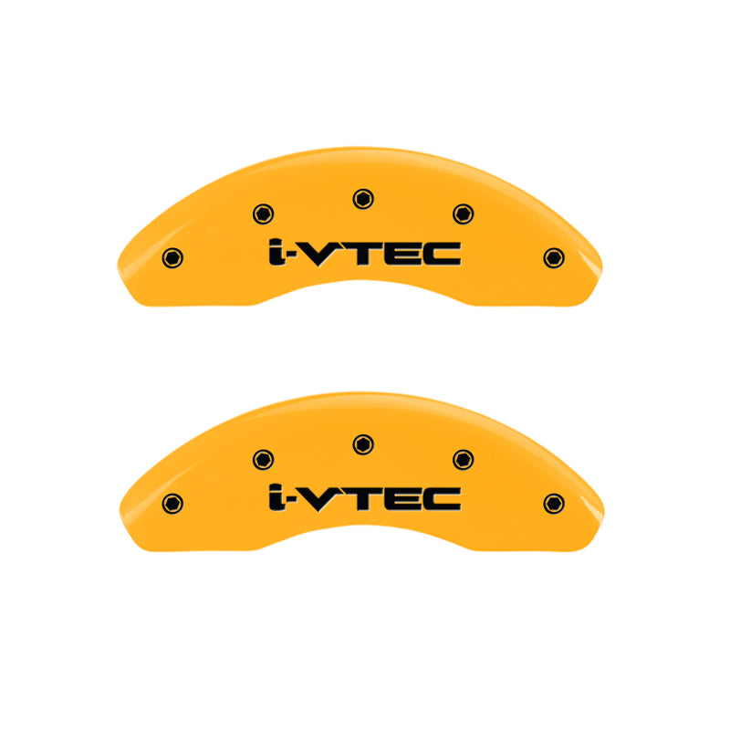 MGP 2 Caliper Covers Engraved Front I-Vtec Yellow Finish Black Characters 2009 Honda Civic MGP 2 Caliper Covers Engraved Front I-Vtec Yellow Finish Black Characters 2009 Honda Civic