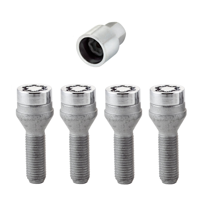 McGard Wheel Lock Bolt Set - 4pk. (Cone Seat) M12X1.5 / 17mm Hex / 31.7mm Shank Length - Chrome McGard Wheel Lock Bolt Set - 4pk. (Cone Seat) M12X1.5 / 17mm Hex / 31.7mm Shank Length - Chrome