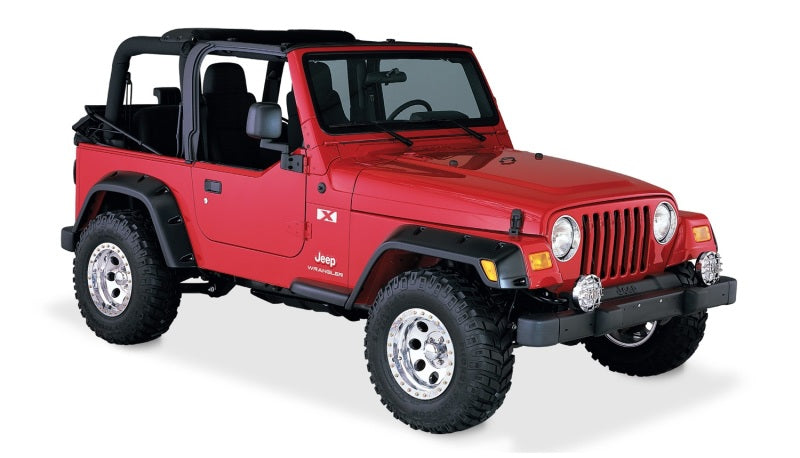 Bushwacker 97-06 Jeep TJ Pocket Style Flares 4pc - Black Bushwacker 97-06 Jeep TJ Pocket Style Flares 4pc - Black