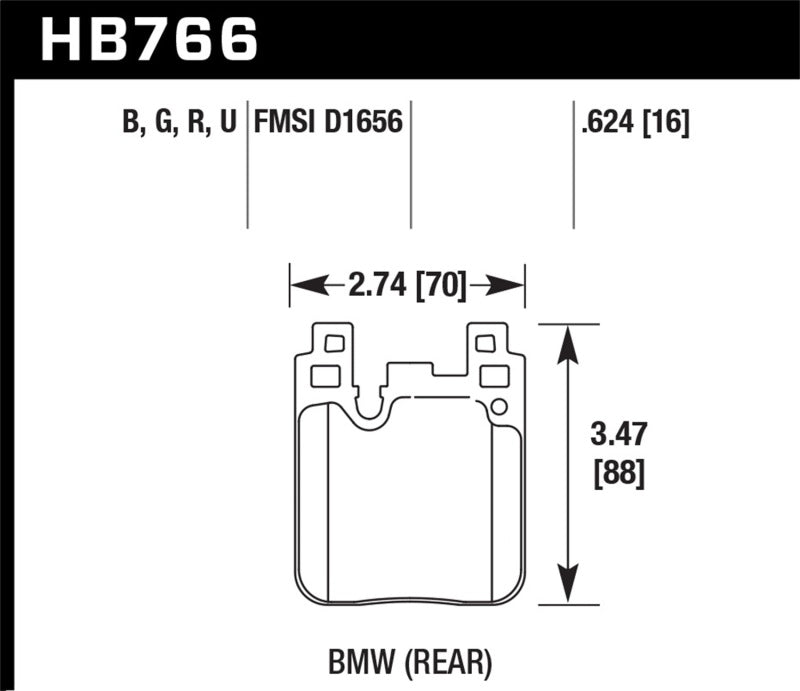 Hawk 12-16 BMW 328i HPS 5.0 Rear Brake Pads Hawk 12-16 BMW 328i HPS 5.0 Rear Brake Pads