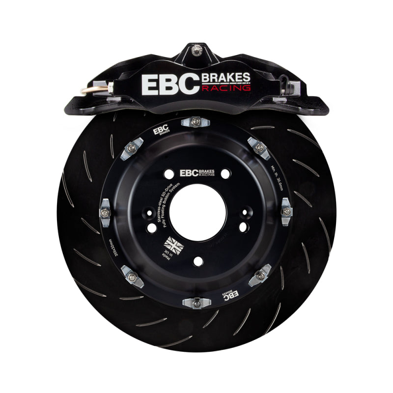 EBC Racing 11-18 Ford Focus ST (Mk3) Black Apollo-4 Calipers 355mm Rotors Front Big Brake Kit EBC Racing 11-18 Ford Focus ST (Mk3) Black Apollo-4 Calipers 355mm Rotors Front Big Brake Kit
