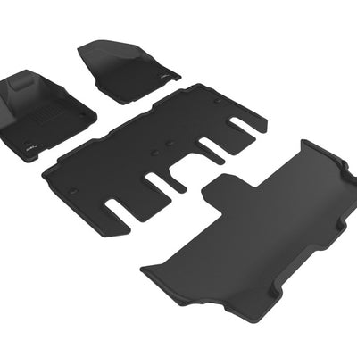 3D MAXpider 2017-2020 Chrysler Pacifica/Voyager Kagu 1st/2nd/3rd Row Floormat - Black