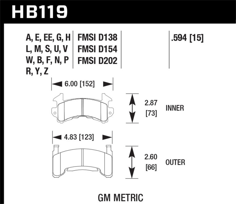 Hawk 78-87 Buick Regal DTC-60 Front Brake Pads Hawk 78-87 Buick Regal DTC-60 Front Brake Pads